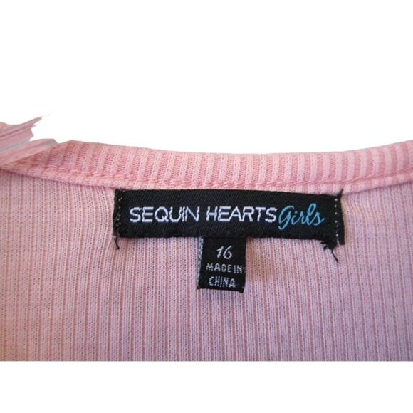 Sequin Hearts Size 16 Girls Pink Paisley Patterned Dress. #F-1-3 - Picture 5 of 7